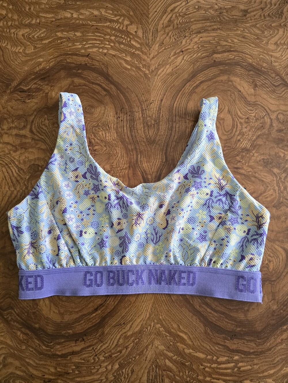Duluth Trading Co. Women's Buck Naked Bralette in Sea Life Print Size S